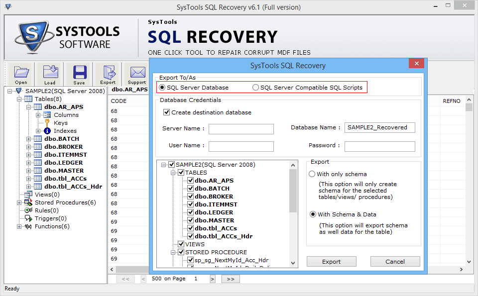 SysTools SQL Recovery 15.2 Crack + Serial Keys [Latest] 2022